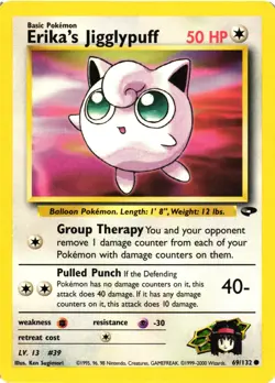 Pokemon TCG Erika’s Jigglypuff Gym Challenge 69/132 Unlimited LP/MP - Image 1