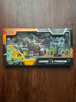 Pokemon TCG Lucario V & Tyranitar V Collector's Box - 14 Packs 820650856716 - Image 1