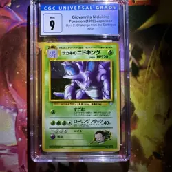 Giovanni’s Nidoking Holo 1999 Japanese Pokemon Gym 2 CGC 9 MINT - Image 1