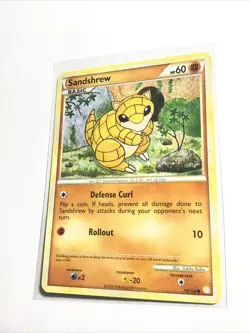 SANDSHREW - 79/123 - HeartGold SoulSilver HGSS - Pokemon Card - LP - Image 1