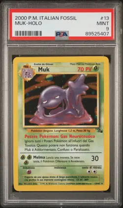 Pokemon Muk Holo Cosmos - 13/62 - Italian Fossil - PSA 9 - POP 4 - Image 1