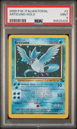 Pokemon Articuno Holo Cosmos - 2/62 - Italian Fossil - PSA 9 - POP 6 - 0 Higher - Image 1
