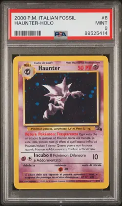 Pokemon Haunter Holo Cosmos - 6/62 - Italian Fossil - PSA 9 - POP 2 - 0 Higher - Image 1