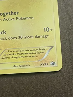 POKEMON PIKACHU BLACK STAR PROMO HOLO XY95 - Image 3