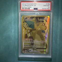 DRAGONITE EX 2016 POKEMON XY EVOLUTIONS FULL ART RARE 106/108 PSA 10 GEM MINT - Image 1