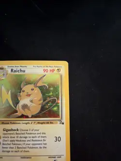 💥 Pokemon 1999 TCG | Raichu | 1st Edition Fossil Set 14/62 Holo Rare Vintage - Image 3