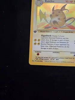 💥 Pokemon 1999 TCG | Raichu | 1st Edition Fossil Set 14/62 Holo Rare Vintage - Image 5