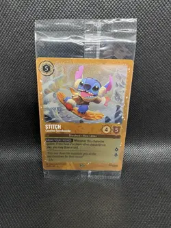 Disney Lorcana Stitch Carefree Snowboarder Glimmer Foil Winterspell Promo - Image 1