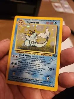Pokemon Vaporeon Holographic Trading Card 80 HP Stage 1 Vintage 1999 - Image 4