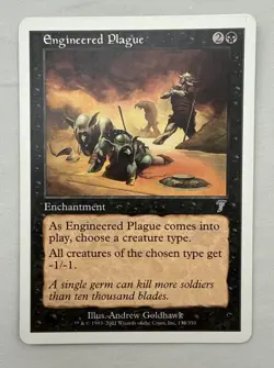 Engineered Plague x1 MTG 7th Seventh Edition 1x Magic Very Good Moderate Play - Image 1