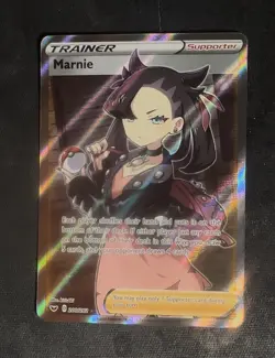 Pokemon Marnie Full Art Trainer Supporter Ultra Rare Holo 200/202 Sword & Shield - Image 1
