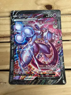 Pokemon TCG Mewtwo V-Union Pokemon Oversized Promos SWSH160 Promo Jumbo - Image 1