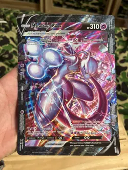 Pokemon TCG Mewtwo V-Union Pokemon Oversized Promos SWSH160 Promo Jumbo - Image 3