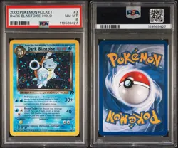 2000 POKEMON ROCKET #3 DARK BLASTOISE-HOLO PSA 8 NM-MT SWIRL 🌀 - Image 3