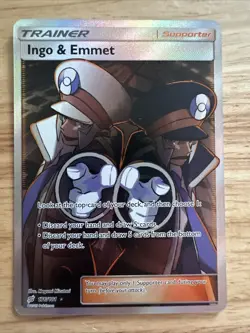 Ingo & Emmet Trainer Full Art Team Up 176/181, Ultra Rare Pokemon TCG - Image 1