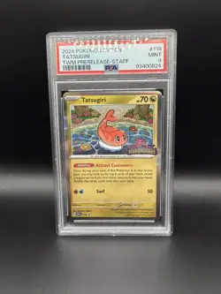 2024 POKEMON SVP EN-SV BLACK STAR PROMO STAFF #118 TATSUGIRI PSA 9 - Image 1