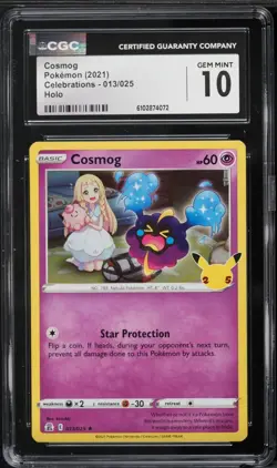 2021 POKEMON CELEBRATIONS #013 COSMOG CGC 10 - Image 1