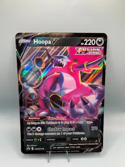 Hoopa V SWSH176 JUMBO Cards Holo Pokemon TCG Oversized Card LP - Image 1