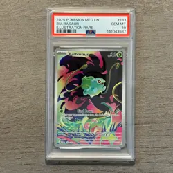 2025 Pokemon Mega Evolutions Bulbasaur Illustration Rare PSA 10 - Image 1