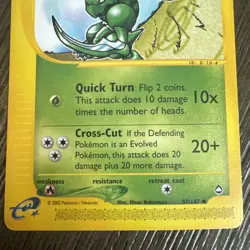 Scyther 57/147 Aquapolis Non-Holo Uncommon Pokemon Card LP - Image 4