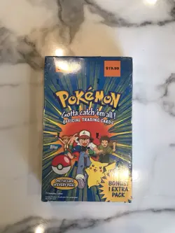 Pokemon 1999 TOPPS TV Animation Series 1 Booster Box (11 Packs) - FACTORY SEALED - Image 2