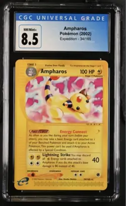 Pokemon Expedition Ampharos 34/165 - CGC 8.5 NonHolo - Image 1