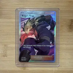 Koga's Trap Full Art Trainer 211/214 Sm-Unbroken Bonds Holo Card Pokemon TCG GMT - Image 1