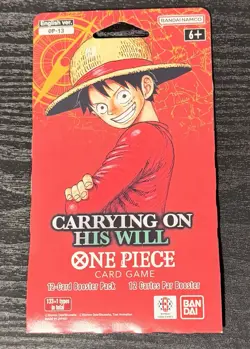 Bandai One Piece Card Game Carrying On His Will OP-13 Booster Pack English Luffy - Image 2