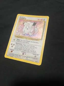Clefairy 5/102 Base Set - Holo Pokemon Card - LP - Image 4