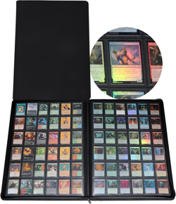 36‑Pocket Ringless Trading Card Binder – Holds 2304 Cards, Side‑Loading Black Pa - Image 1