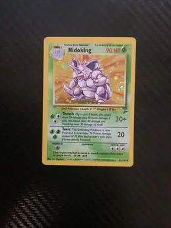 Pokemon Card - Nidoking Holo Rare 11/130 Base Set 2 LP - Image 1