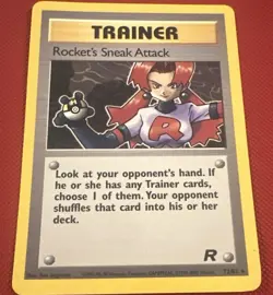 Rocket’s Sneak Attack 72/82 Team Rocket Unlimited 2000 Pokemon Trading Card LP - Image 1