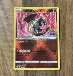 Pokemon TCG Radiant Charizard Holo Card Pokemon Go, 011/078 - Image 1
