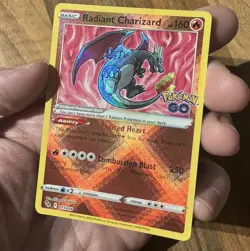 Pokemon TCG Radiant Charizard Holo Card Pokemon Go, 011/078 - Image 4