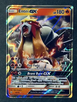 Entei GX 10/73 Shining Legends Ultra Rare Pokemon Card - Image 1