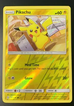 POKEMON TCG CARD Pikachu 55/236 Unified Minds 2019 Reverse Holo Foil - NM/MT - Image 1