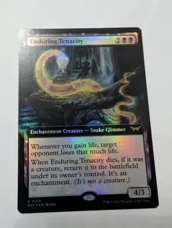 Enduring Tenacity -Foil Near Mint MTG Duskmourn: House of Horror Extended Art - Image 1