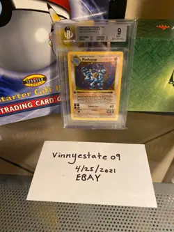 1999 1st Edition Base Set Shadowless Machamp Pokemon Card 8/102 BGS 9 (PSAUU) - Image 3