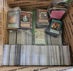 Yugioh TCG Bulk Lot 19 pounds total, mixed commons and foil cards, sleeve bag - Image 1