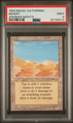Desert (Mirage / Campfire) - Arabian Nights - MINT - PSA 9. See MTG in Store. - Image 1