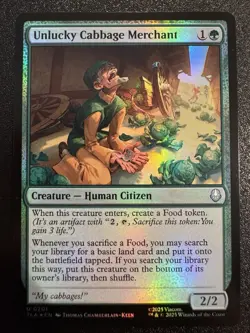 Unlucky Cabbage Merchant Foil Avatar: The Last Airbender 201 U NM MTG - Image 2