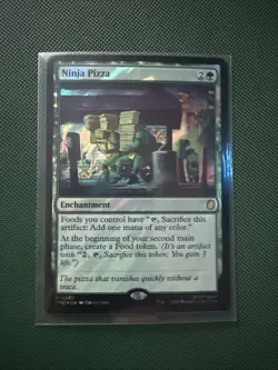 Magic Ninja Pizza (Surge Foil) Commander: Teenage Mutant Ninja Turtles MTG MINT - Image 1