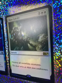2014 Magic: The Gathering Core Set: 2015 Rare Foil 018/269 Mass Calcify - Image 3