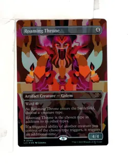 MTG SkeenAB Roaming Throne BORDERLESS FOIL from LCI. NM. - Image 1