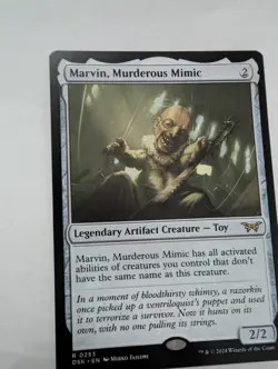 MTG Marvin, Murderous Mimic Duskmourn: House of Horror Regular #0253 Artifact - Image 3