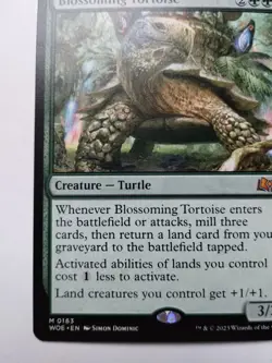 Near Mint, English - 1 x MTG Blossoming Tortoise Wilds of Eldraine Land Support - Image 5