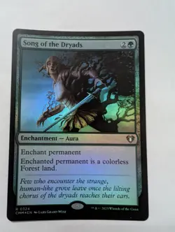 Song of the Dryads Commander Masters Foil - Green Control - Enchantment Aura - Image 1
