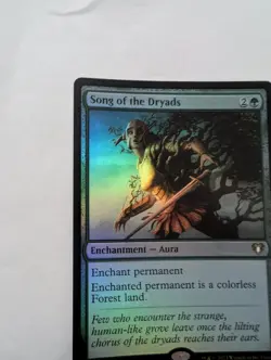 Song of the Dryads Commander Masters Foil - Green Control - Enchantment Aura - Image 5