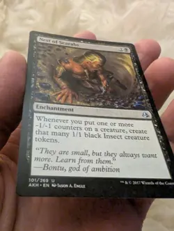 Nest of Scarabs - Amonkhet - MTG AKH 101 U NM -1/-1 Counters EDH Magic - Image 2
