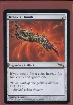 Krark's Thumb Rare LP Mirrodin Magic the Gathering MTG - Image 1